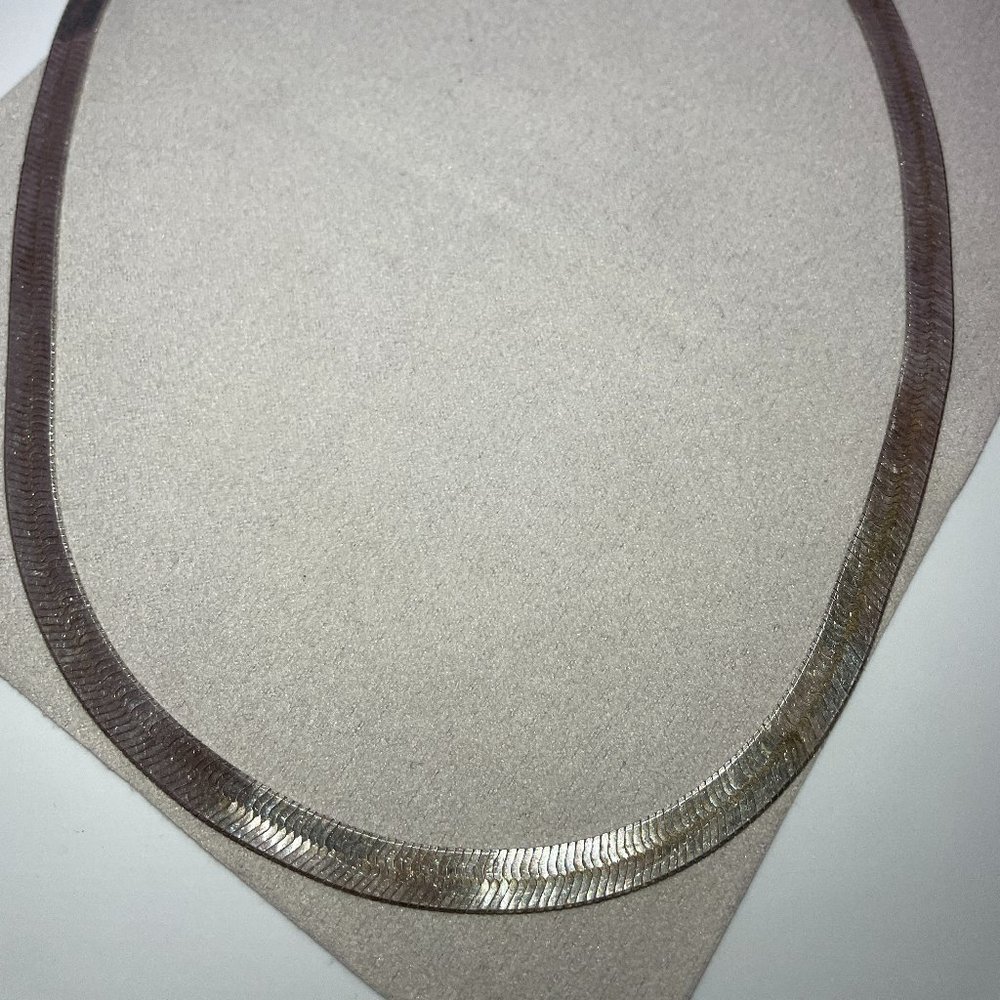 George Walton Sterling Silver Herringbone Necklace